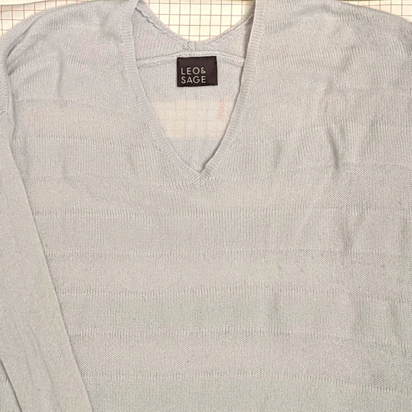 Leo and Sage cashmere sweater light teal green  M - Picture 4 of 15